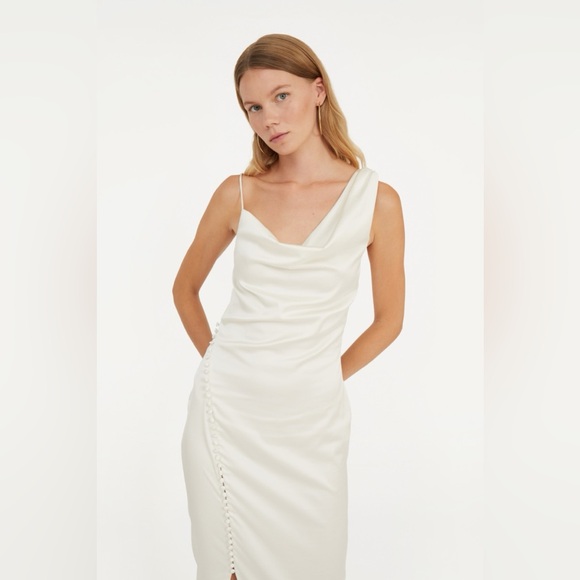 Rotate birger christenson satin draped dress - Picture 1 of 7